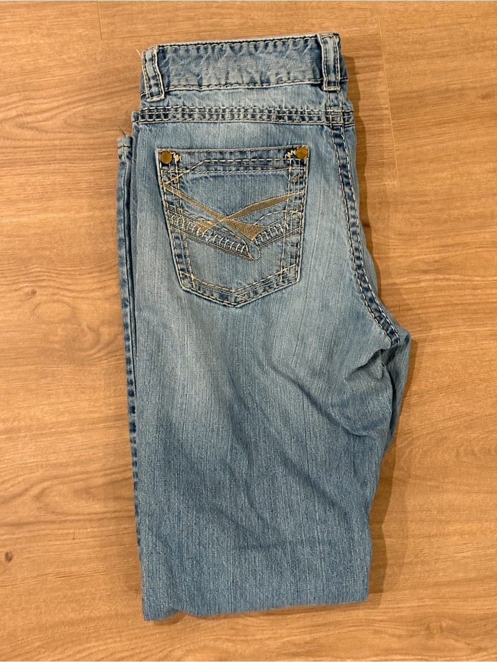 Rock Revival Men's Light Wash Bootcut Jeans - Picture 3 of 3